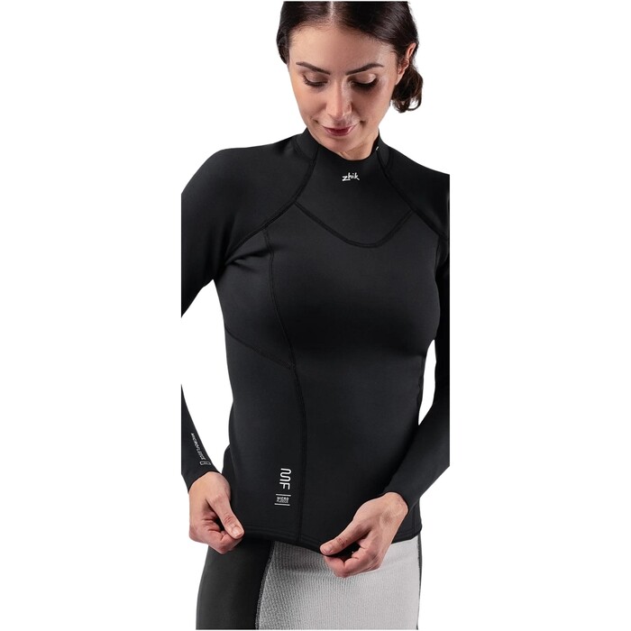 2024 Zhik Womens Microfleece Neoprene Wetsuit Top DTP-0530-BLK - Black